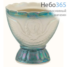  Лампада настольная керамическая Херувим, с цветной глазурью (в уп.5 шт.), фото 1 