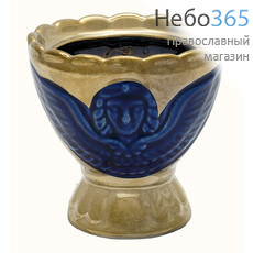  Лампада настольная керамическая Херувим, с эмалью и золотом., фото 1 
