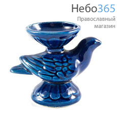  Подсвечник керамический "Голубь", малый (в уп.- 5 шт.) разных цветов, фото 1 