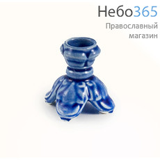  Подсвечник керамический "Тюльпан" малый, с цветной глазурью (в уп. - 10 шт.), фото 1 