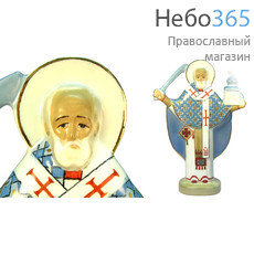  Фигура керамическая Святитель Николай Чудотворец, с авторской художественной цветной росписью, фото 1 