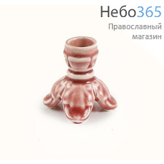  Подсвечник керамический "Тюльпан" средний, с цветной глазурью (в уп. - 5 шт.), фото 1 