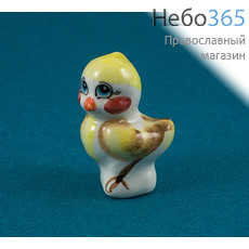  Сувенир пасхальный керамический, "Цыплёнок", с цветной росписью, высотой 4 см (в уп.- 5 шт.), фото 1 