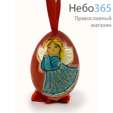  Яйцо пасхальное деревянное "Девочка - ангел", высотой 7 см, 21030, фото 1 