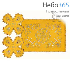  Покровцы желтые и воздух, габардин, вышивка золото, 11 х 11 с, фото 1 