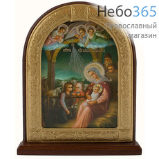  Икона на дереве 11х13, Рождество Христово, арочная, на подставке (х289), фото 1 