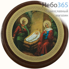  Рождество Христово. Икона на дереве D-6 см, круглая (х43329) (Мис), фото 1 