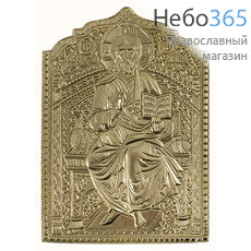  Икона металлическая медное литье, с образом "Господь Вседержитель", 12,5 х 8,8 см, 322-2, фото 1 