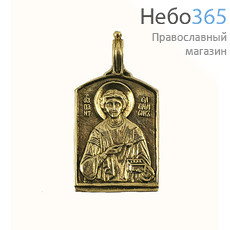  Образок нательный металлический МП 60, с иконой великомученика Пантелеимона, литой. (в уп. - 5 шт.), фото 1 