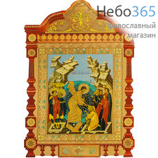  Набор пасхальный (Ге) 27х34, Христос Воскресе, икона - скрижаль и открытка, фото 2 