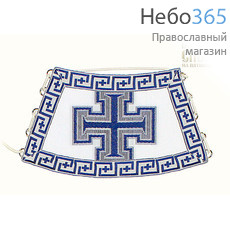  Требный комплект, греческий, белый шелк с синими крестам, фото 3 