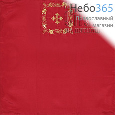  Илитон, красный, ткань креп-сатин, вышивка, 72*72с, фото 3 