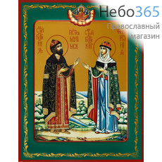 Фото: Петр и Феврония благоверные кнн., икона (арт.452)  с-2