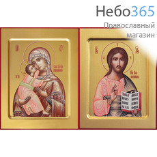 Фото: Венчальная пара икон Спас Вседержитель (арт.108) и Божия Матерь Владимирская (арт.208)