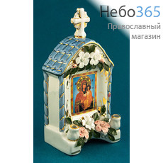  Киот фарфоровый средний светлый, с иконой, в ассортименте, Кисловодский фарфор, высотой 19 см, фото 2 