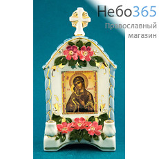  Киот фарфоровый средний светлый, с иконой, в ассортименте, Кисловодский фарфор, высотой 19 см, фото 3 
