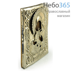  Владимирская икона Божией Матери. Икона писаная (Кж) 17,5х22, в ризе, 19 век, фото 4 