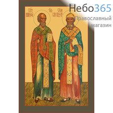 Фото: Николай Чудотворец и Спиридон Тримифунтский, святители, икона (арт.735) с-2