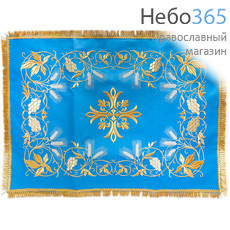  Покровцы голубые с золотом и воздух, габардин, вышивка, 12 х 12 с, фото 4 