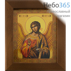  Икона в раме (Кз) 12х15 (в раме 16,5х19,5), прямая печать на поталь, под стеклом Ангел Хранитель (золотой), фото 1 