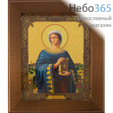  Икона в раме (Кз) 12х15 (в раме 16,5х19,5), прямая печать на поталь, под стеклом Анастасия Узорешительница, великомученица, фото 1 