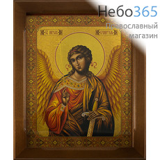 Икона в раме (Кз) 19х24 (в раме 24х29), прямая печать на поталь, под стеклом Ангел Хранитель (золотой), фото 1 