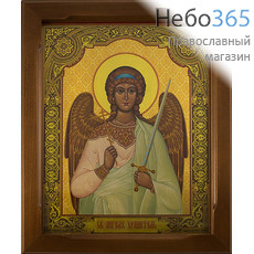  Икона в раме (Кз) 19х24 (в раме 24х29), прямая печать на поталь, под стеклом Ангел Хранитель, фото 1 