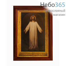  Икона в киоте 17х20,5, холст, деревянный багет Господь Вседержитель, фото 1 
