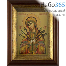  Икона в киоте 17х20,5, холст, деревянный багет икона Божией Матери Умягчение злых сердец, фото 1 
