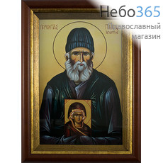  Икона в киоте 23х26,5, холст, деревянный багет Паисий Святогорец, преподобный, фото 1 