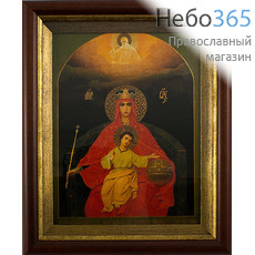  Икона в киоте (Фз) 18-21х27 (А4), холст, деревянный багет Божией Матери Державная, фото 1 