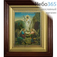 Икона в киоте 11х13, багет, прямой киот Воскресение Христово, фото 1 