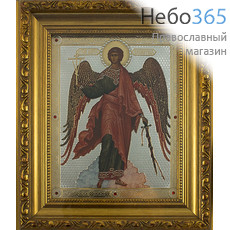  Икона в киоте 13х16, со стразами, узкий багет Ангел Хранитель, фото 1 
