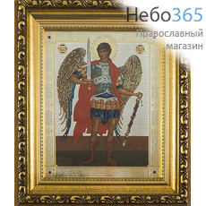  Икона в киоте 13х16, со стразами, узкий багет Архангел  Михаил, фото 1 