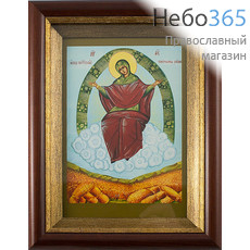  Икона в киоте (Фз) 14,5х19 (формат А6), холст, деревянный багет икона Божией Матери Спорительница хлебов (№175), фото 1 