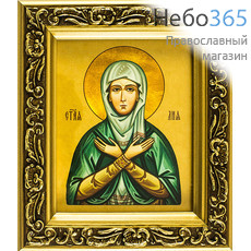  Икона в раме 14х15, багет деревянный, под стеклом, ИМЕННЫЕ Лия праматерь, праведная, фото 1 