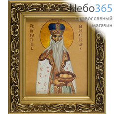  Икона в раме 14х15, багет деревянный, под стеклом, ИМЕННЫЕ Мелхиседек, праотец, фото 1 