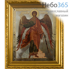  Икона в киоте (Г) 17х21,18х23, 13х24, со стразами, узкий багет Ангел Хранитель в красном, фото 1 