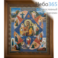  Икона в киоте 18х22, с киотом 22х26, стразы Божией Матери  Неопалимая купина, фото 1 