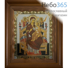 Икона в киоте (Пр) 11х13, с киотом 15х17, стразы Божией Матери Всецарица, фото 1 