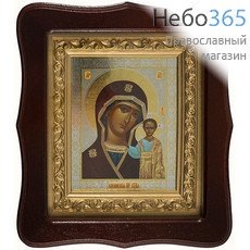 Икона в киоте 11х13, багет, фигурный киот Божией Матери Казанская, фото 1 
