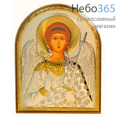  Икона в ризе (Ж) EK4-PAG 12х15,5, посеребрение, позолота, шелкография, на пластиковой основе Ангел Хранитель (172), фото 1 