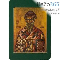  Икона ламинированная (Гр)  6х9 (уп.25 шт.) Спиридон Тримифунтский, святитель, фото 1 