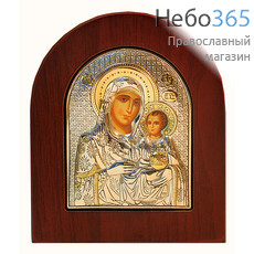  Икона в ризе (Ж) EK2-ХАG 8х10, шелкография, посеребрение, позолота, на деревянной основе Божией Матери Иерусалимская (006), фото 1 