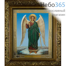  Икона в раме (Су) 19х22, конгревное тиснение, деревянный багет, цветной фон, под стеклом Ангел Хранитель (№1), фото 1 