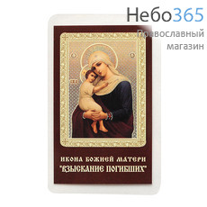  Икона ламинированная 5,5х8,5, с молитвой Божией Матери Взыскание погибших, фото 1 