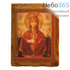  Икона на дереве (Зв) 12,5х15,5 (12,5х17,5), цифровая печать на прессованном хлопке, покрытая лаком Божией Матери Неупиваемая Чаша (0081), фото 1 