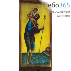  Икона на дереве 8х15,5, цифровая печать на прессованном хлопке, покрытая лаком Христофор, фото 1 