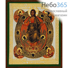  Икона на дереве (Г) 7х8 (6х9), полиграфия, золотое и серебряное тиснение, в индивидуальной упаковке Спас в Силах  (391), фото 1 