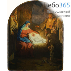  Икона на дереве 8-12х14-16, покрытая лаком Рождество Христово, фото 1 